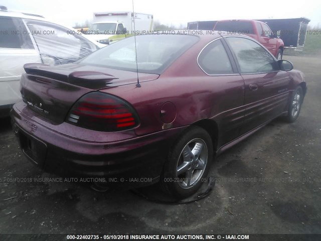 1G2NF12E52C290700 - 2002 PONTIAC GRAND AM SE1 MAROON photo 4