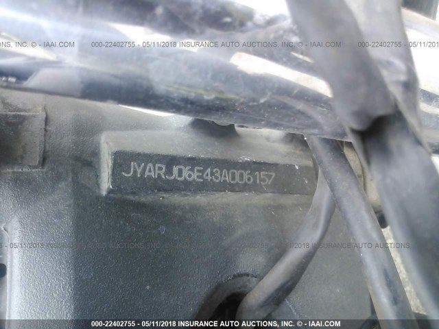 JYARJ06E43A006157 - 2003 YAMAHA YZFR6 L MAROON photo 10