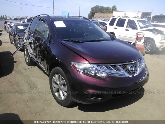 JN8AZ1MU9EW415971 - 2014 NISSAN Murano S/SL/SV/LE BURGUNDY photo 1