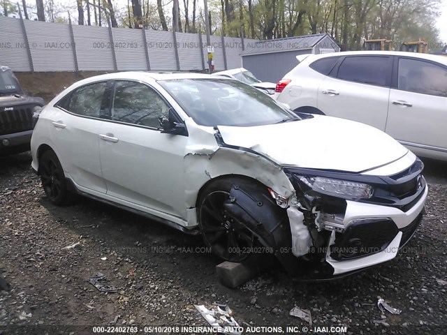 SHHFK7H91JU408928 - 2018 HONDA CIVIC SPORT TOURING WHITE photo 1