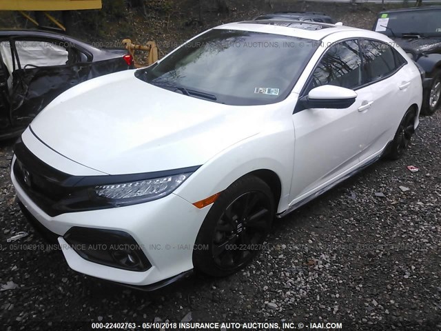 SHHFK7H91JU408928 - 2018 HONDA CIVIC SPORT TOURING WHITE photo 2