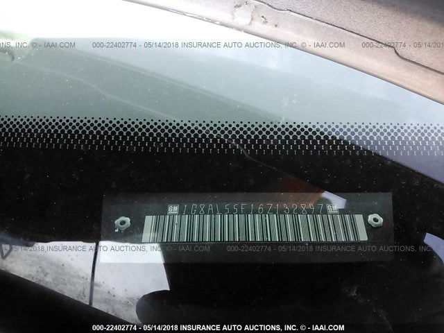 1G8AL55F16Z132897 - 2006 SATURN ION LEVEL 3 SILVER photo 9