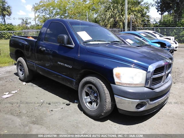 1D7HA16K26J224250 - 2006 DODGE RAM 1500 ST BLUE photo 1