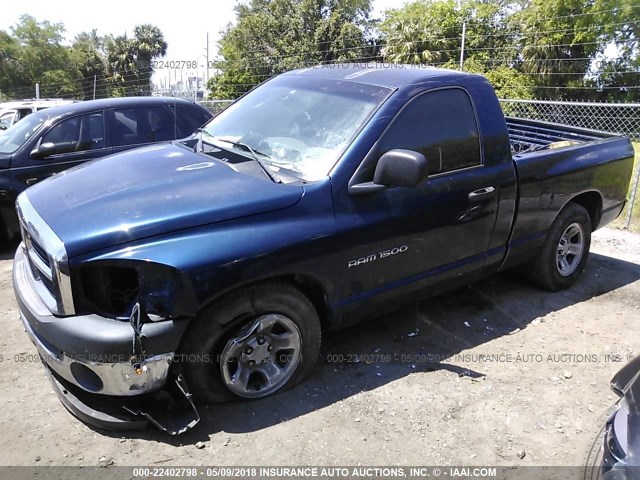 1D7HA16K26J224250 - 2006 DODGE RAM 1500 ST BLUE photo 2