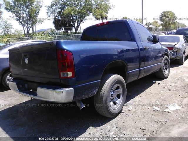 1D7HA16K26J224250 - 2006 DODGE RAM 1500 ST BLUE photo 4