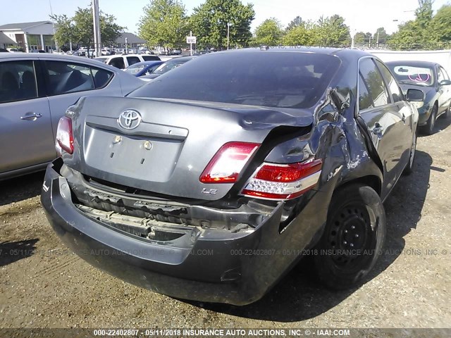 4T1BF3EK6BU719344 - 2011 TOYOTA CAMRY SE/LE/XLE ნაცრისფერი ფოტო 6