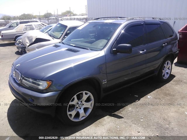 5UXFB33533LH47111 - 2003 BMW X5 4.4I GRAY photo 2