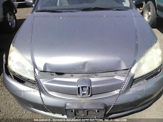 JHMES96655S018651 - 2005 HONDA CIVIC HYBRID SILVER photo 6