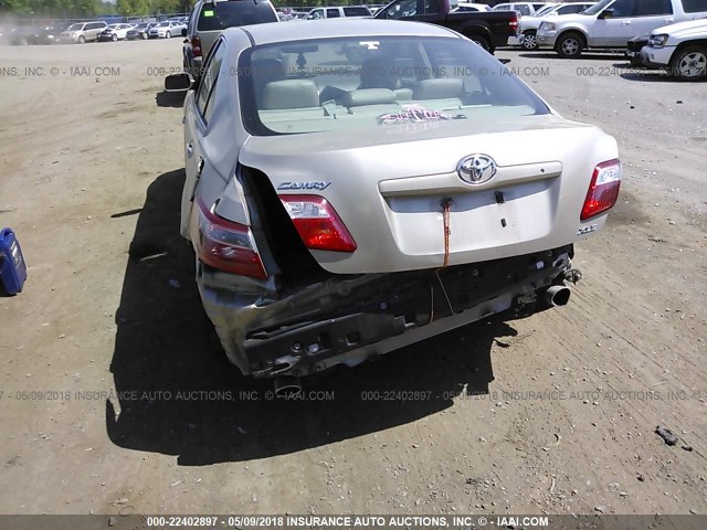 4T1BK46K77U020778 - 2007 TOYOTA CAMRY NEW GENERAT LE/XLE/SE GOLD photo 6