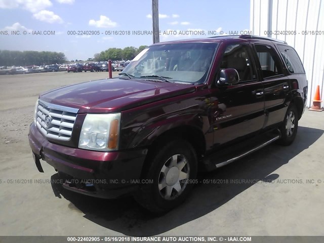 1GYEK63N52R113901 - 2002 CADILLAC ESCALADE LUXURY Qırmızı foto 2
