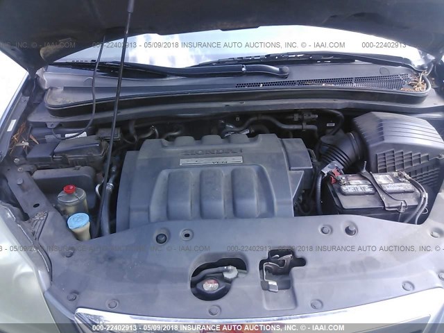 5FNRL38766B438808 - 2006 HONDA ODYSSEY EXL ნაცრისფერი ფოტო 10