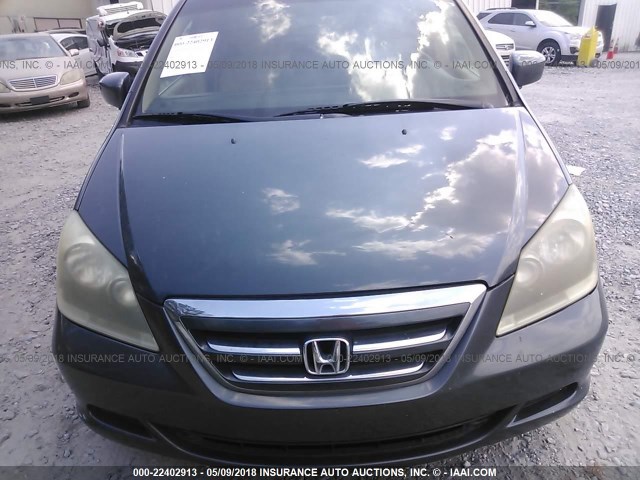 5FNRL38766B438808 - 2006 HONDA ODYSSEY EXL ნაცრისფერი ფოტო 6