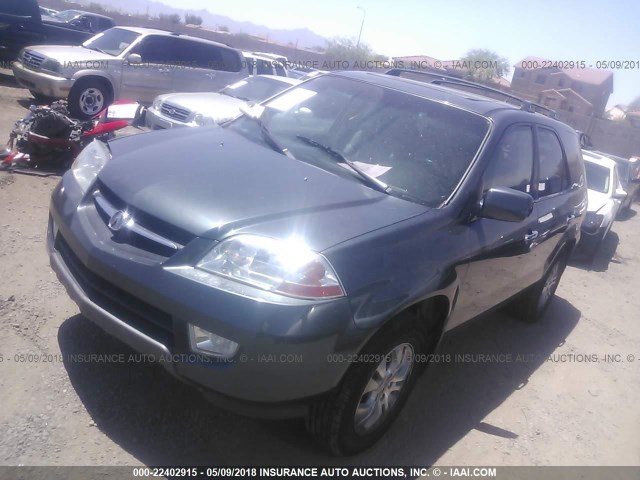 2HNYD18653H550911 - 2003 ACURA MDX TOURING GRAY photo 2