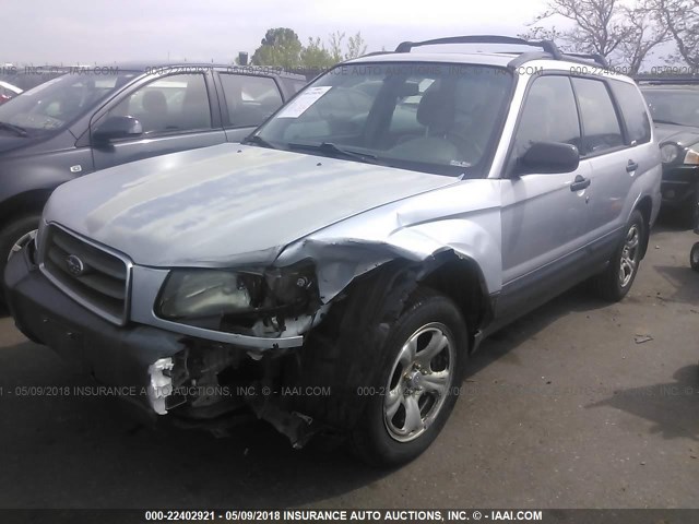 JF1SG63683G754885 - 2003 SUBARU FORESTER 2.5X SILVER photo 2