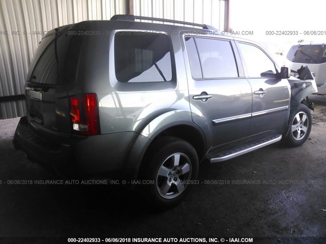 5FNYF3H78BB005875 - 2011 HONDA PILOT EXLN GRAY photo 4