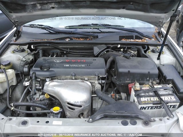 4T1BE32K14U876080 - 2004 TOYOTA CAMRY LE/XLE/SE ვერცხლისფერი ფოტო 10