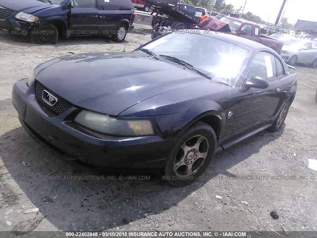 1FAFP40654F157999 - 2004 FORD MUSTANG BLACK photo 2