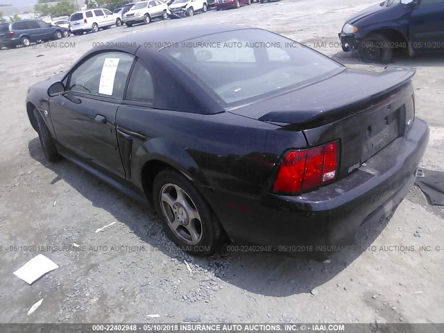 1FAFP40654F157999 - 2004 FORD MUSTANG BLACK photo 3