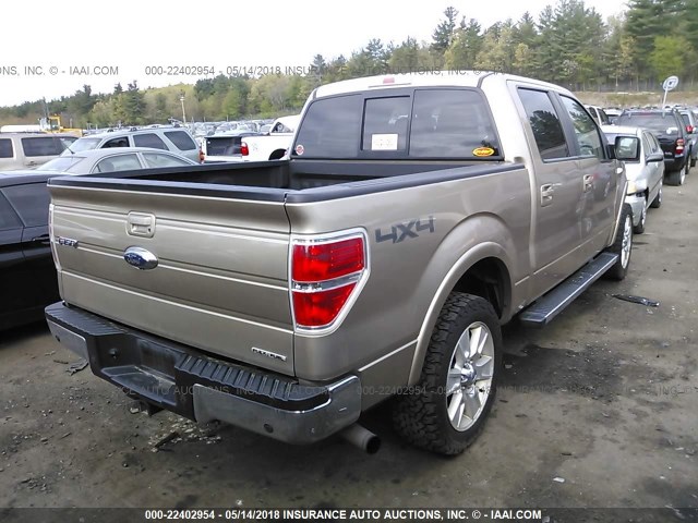 1FTFW1EF0BFC98870 - 2011 FORD F150 SUPERCREW TAN photo 4