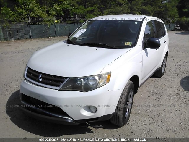 JA4MS31X77Z009173 - 2007 MITSUBISHI OUTLANDER ES/LS თეთრი ფოტო 2