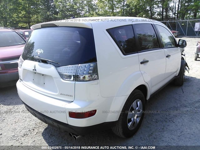 JA4MS31X77Z009173 - 2007 MITSUBISHI OUTLANDER ES/LS თეთრი ფოტო 4