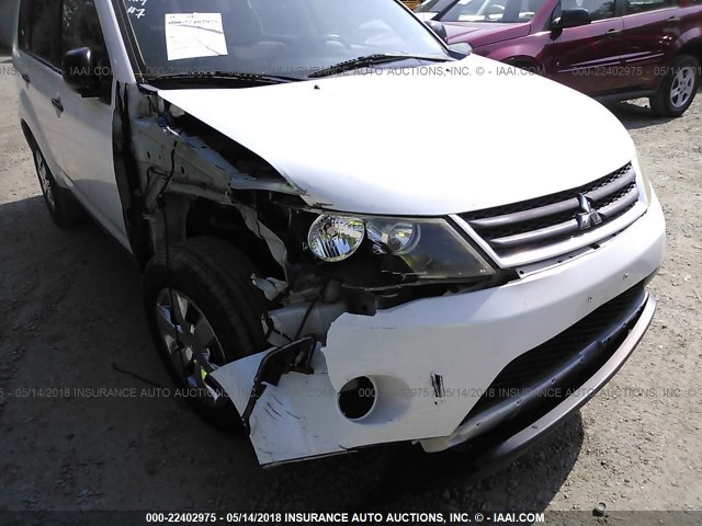 JA4MS31X77Z009173 - 2007 MITSUBISHI OUTLANDER ES/LS თეთრი ფოტო 6