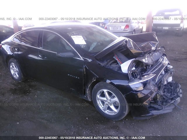 1G1ZB5ST8GF301301 - 2016 CHEVROLET MALIBU LS BLACK photo 1
