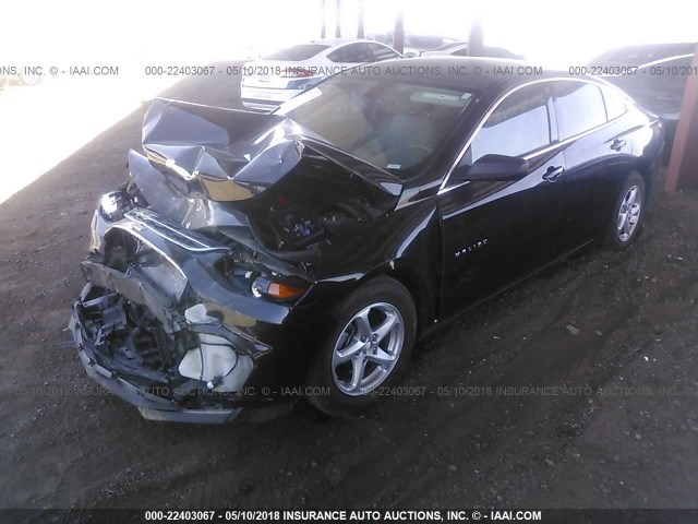 1G1ZB5ST8GF301301 - 2016 CHEVROLET MALIBU LS BLACK photo 2