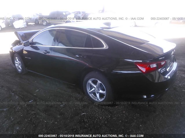 1G1ZB5ST8GF301301 - 2016 CHEVROLET MALIBU LS BLACK photo 3