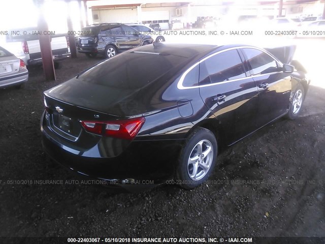 1G1ZB5ST8GF301301 - 2016 CHEVROLET MALIBU LS BLACK photo 4