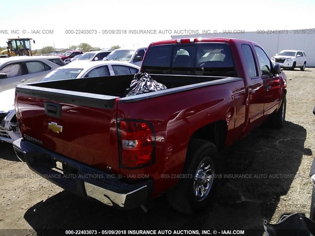 1GCRCSEA5DZ265588 - 2013 CHEVROLET SILVERADO C1500 LT RED photo 4