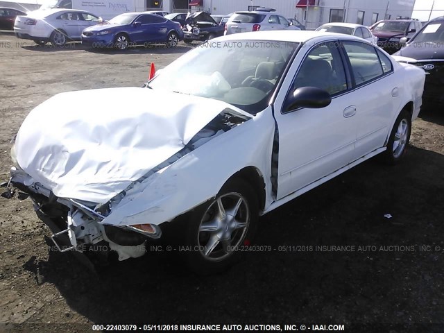 1G3NL52E84C222003 - 2004 OLDSMOBILE ALERO GL WHITE photo 2