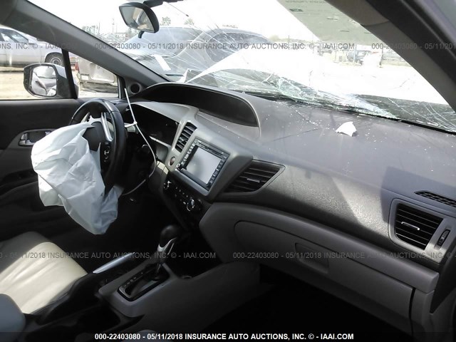 19XFB2F91CE040654 - 2012 HONDA CIVIC EXL Açıq mavi foto 5