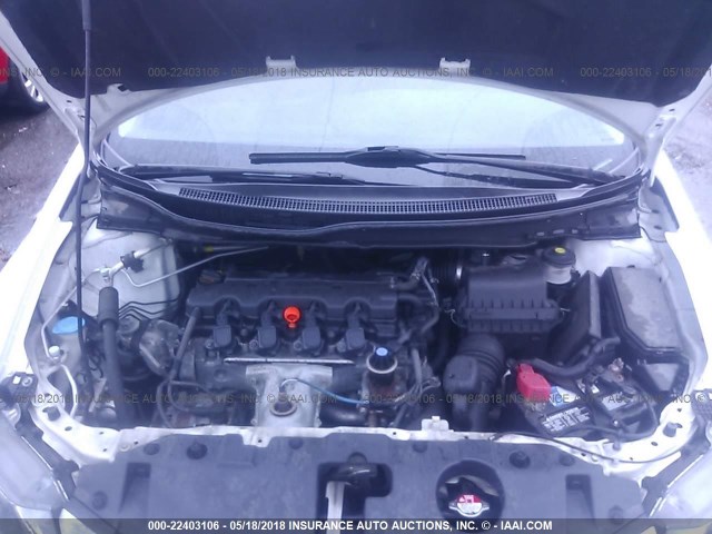 19XFB2F9XDE045031 - 2013 HONDA CIVIC EXL WHITE photo 10