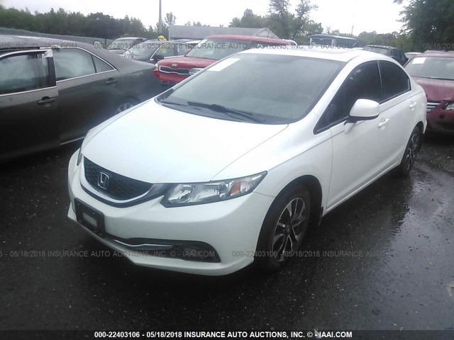 19XFB2F9XDE045031 - 2013 HONDA CIVIC EXL WHITE photo 2