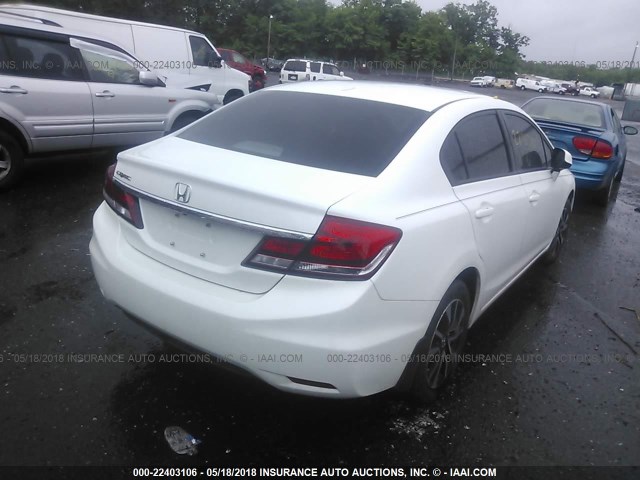 19XFB2F9XDE045031 - 2013 HONDA CIVIC EXL WHITE photo 4