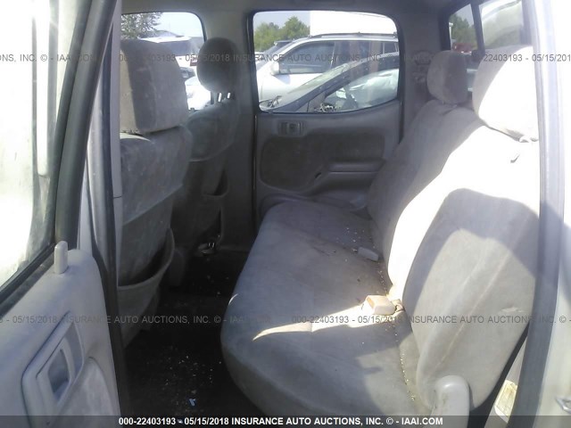 5TEGN92N12Z094115 - 2002 TOYOTA TACOMA DOUBLE CAB PRERUNNER SILVER photo 8
