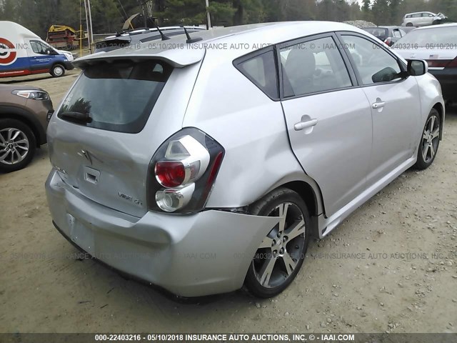 5Y2SR67049Z409022 - 2009 PONTIAC VIBE GT SILVER photo 4