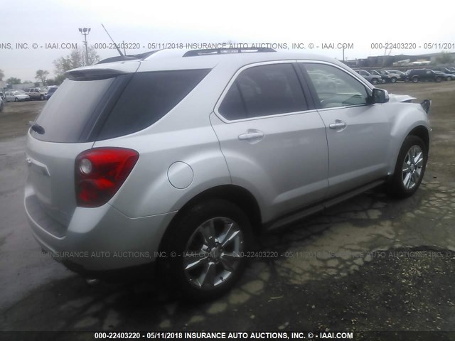 2CNFLFEYXA6411526 - 2010 CHEVROLET EQUINOX LTZ SILVER photo 4