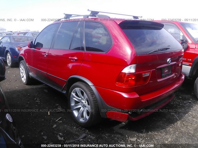 5UXFA93564LE81493 - 2004 BMW X5 4.8IS RED photo 3