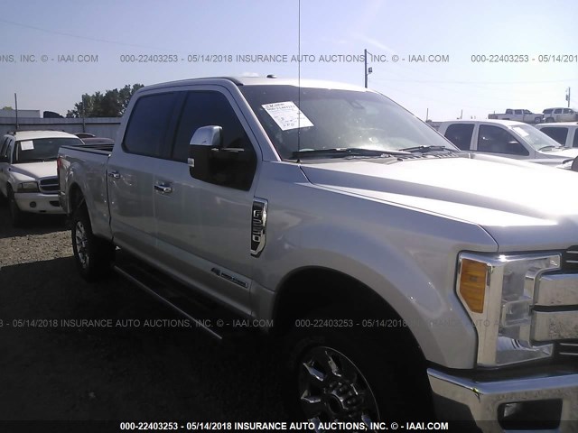 1FT7W2BT4HEC13094 - 2017 FORD F250 SUPER DUTY SILVER photo 1