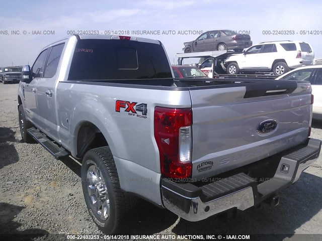 1FT7W2BT4HEC13094 - 2017 FORD F250 SUPER DUTY SILVER photo 3