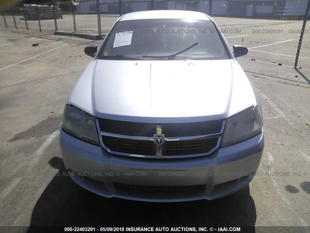 1B3LC56K28N670711 - 2008 DODGE AVENGER SXT SILVER photo 6