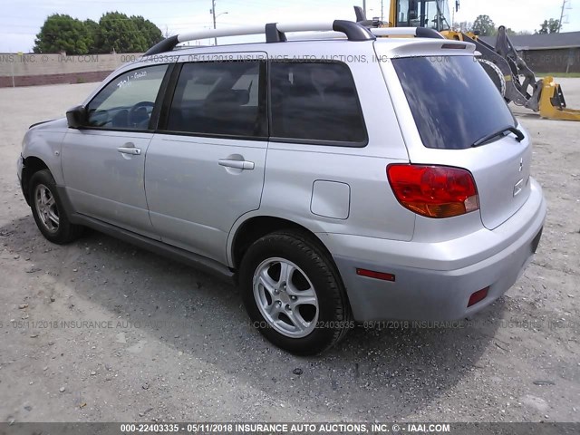 JA4LX31G53U118008 - 2003 MITSUBISHI OUTLANDER LS SILVER photo 3