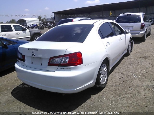 4A32B2FF2CE023701 - 2012 MITSUBISHI GALANT FE WHITE photo 4