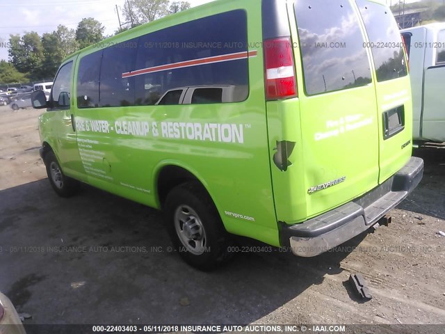 1GAHG35U351266375 - 2005 CHEVROLET EXPRESS G3500  GREEN photo 3