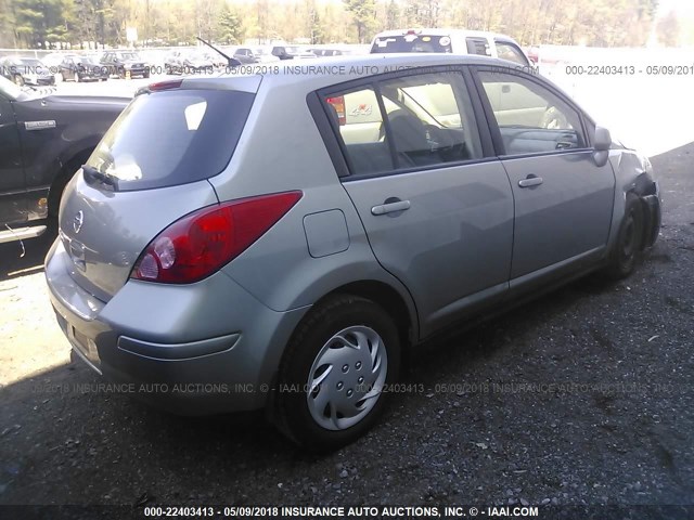 3N1BC1CP9AL463602 - 2010 NISSAN VERSA S/SL GRAY photo 4