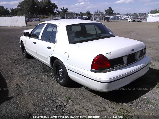 2FAFP71W4XX165987 - 1999 FORD CROWN VICTORIA POLICE INTERCEPTOR WHITE photo 3