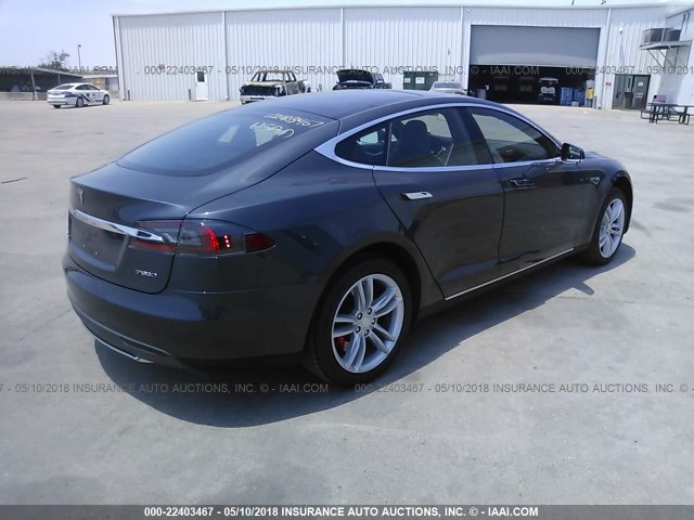 5YJSA1E46GF131226 - 2016 TESLA MODEL S GRAY photo 4