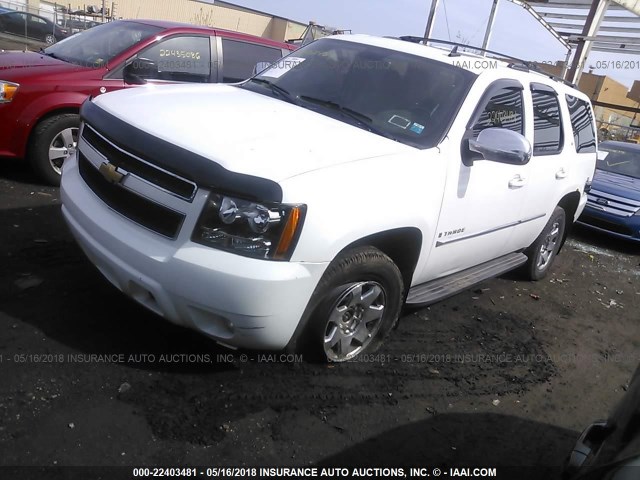 1GNFK23049R241362 - 2009 CHEVROLET TAHOE K1500 LT WHITE photo 2